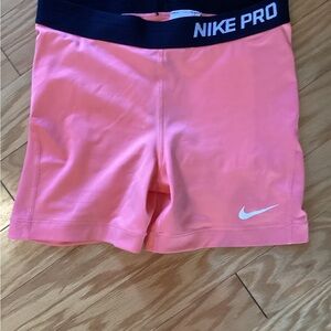 Nike Pro Peach Athletic Shorts